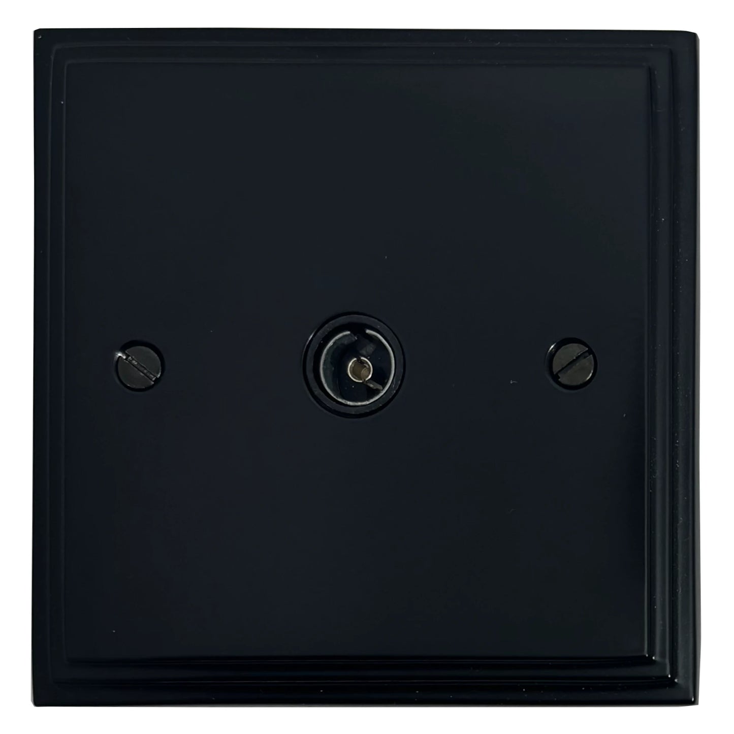 Victorian Flat Black 1 Gang Coax Point
