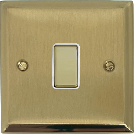 Deco Satin Brass 1 Gang Switch
