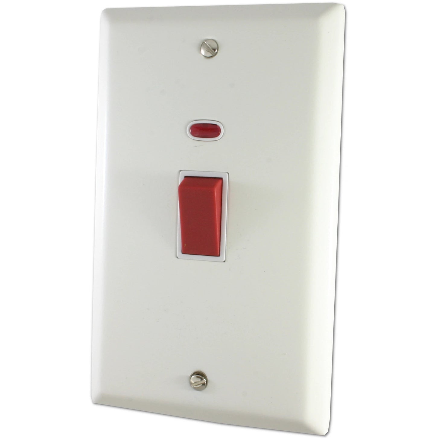 Spectrum Flat White 45A Dp Switch L/Plate