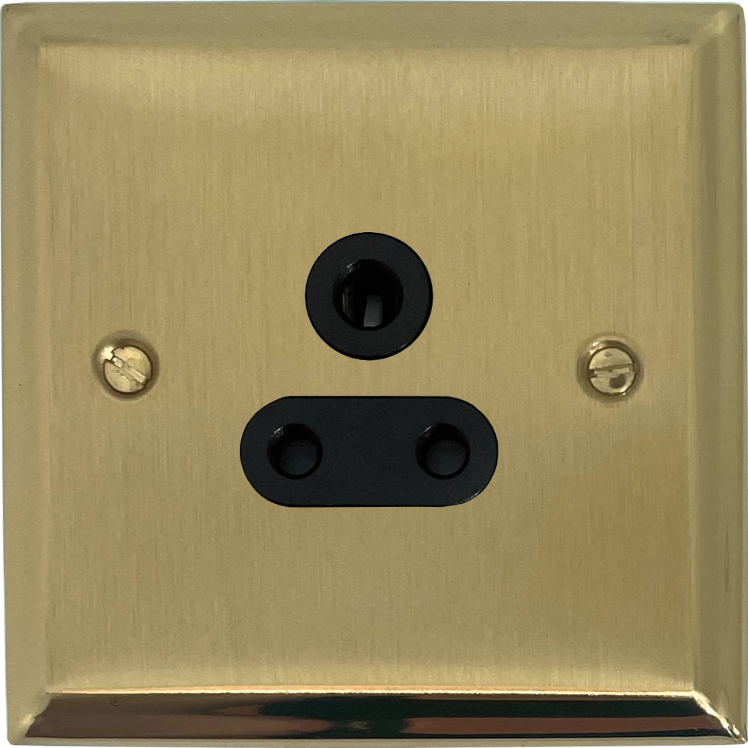 Deco Satin Brass 5 Amp Socket