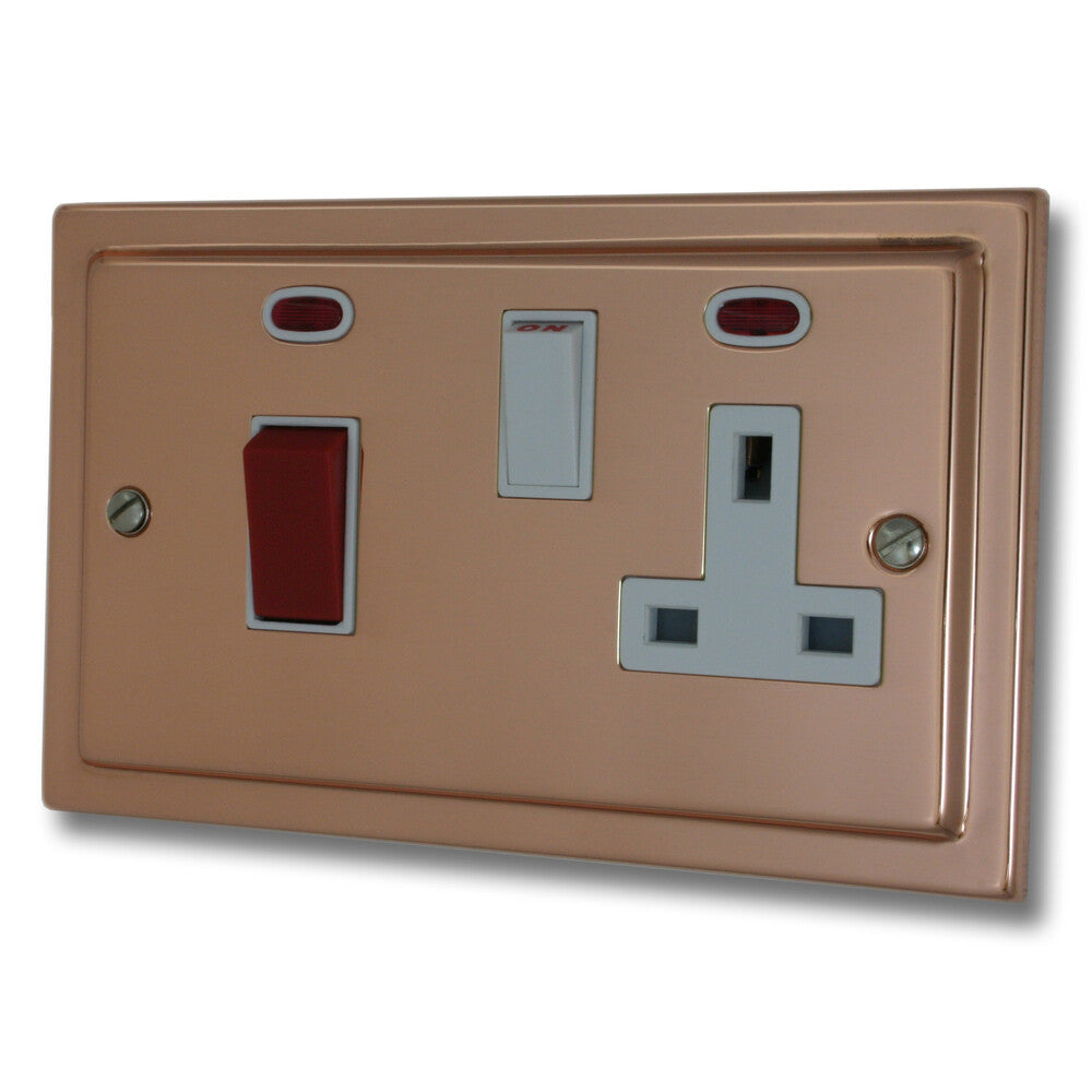 Victorian Polished Copper Cooker Socket