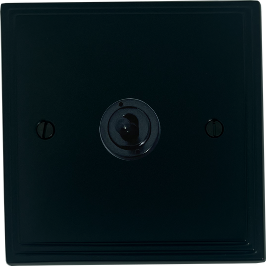 Victorian Flat Black 1 Gang Intermediate Toggle (Flat Black Toggle)