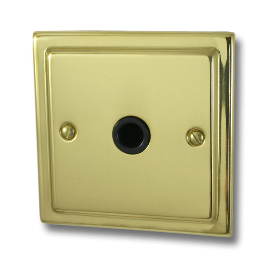 Victorian Polished Brass Flex Outlet