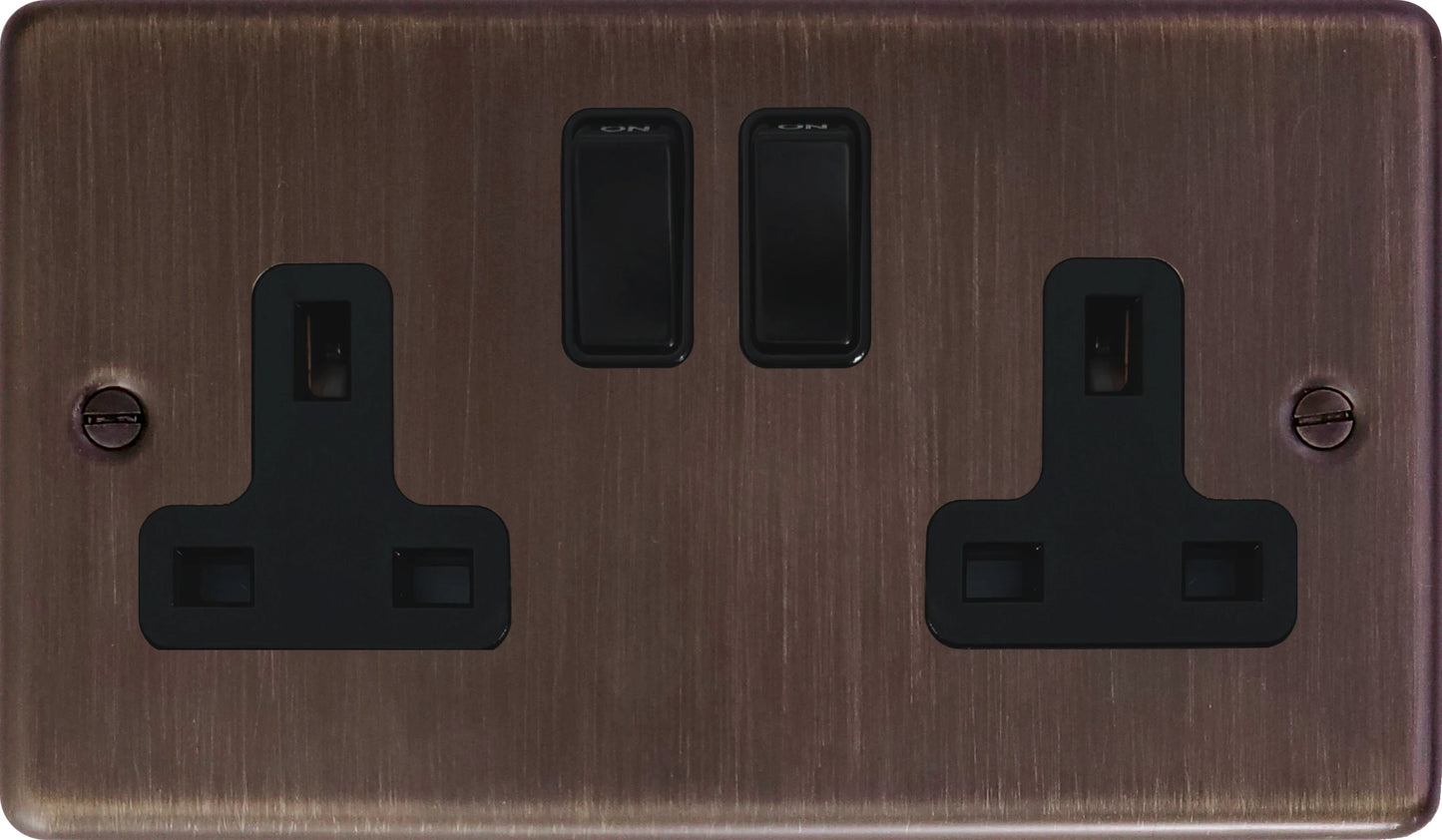 Contour  Antique Copper  2 Gang Socket