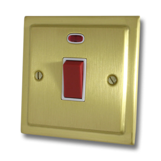 Trimline Satin Brass 45 Amp Dp Switch & Neon