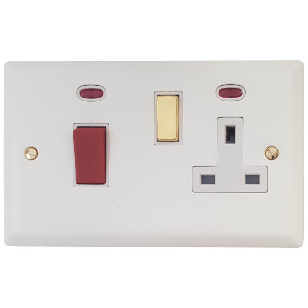 Spectrum Flat White Cooker Socket