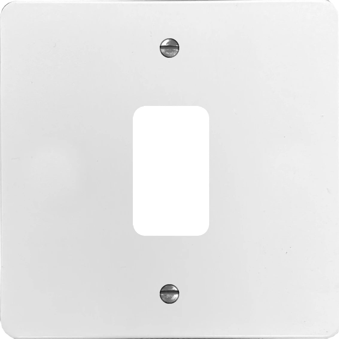 Flat White 1 Gang Grid Plate