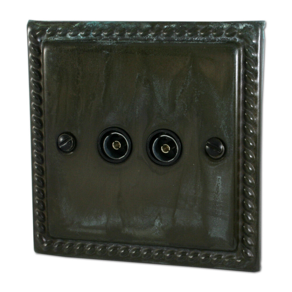 Georgian Verdigris Twin Tv Point