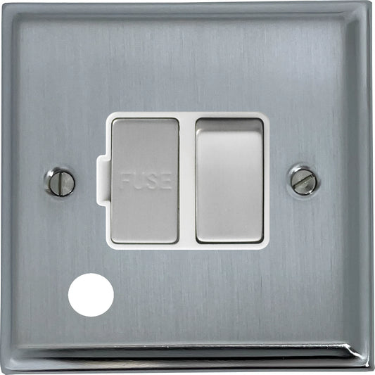 Deco Satin Chrome Swt Fused Spur + Outlet