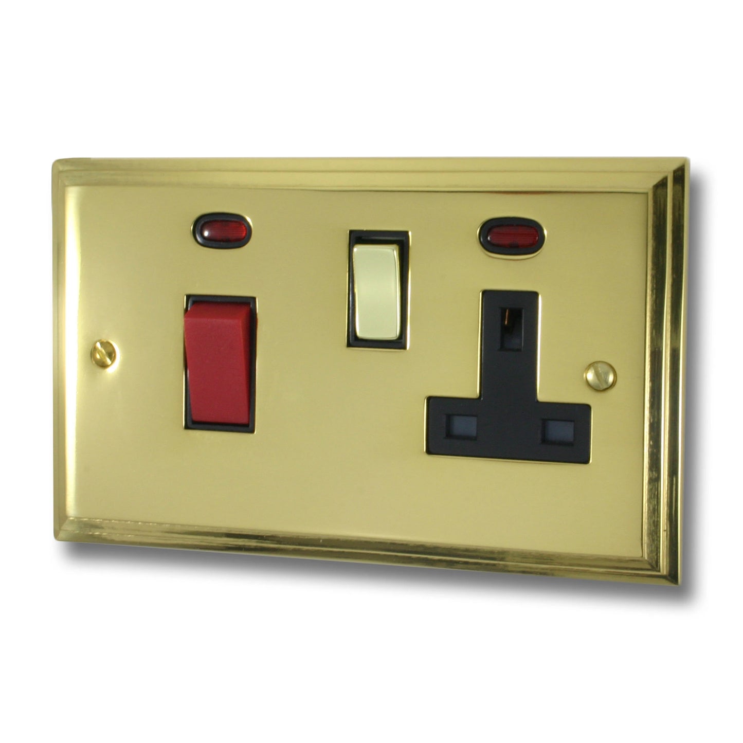 Victorian Polished Brass Cooker Socket