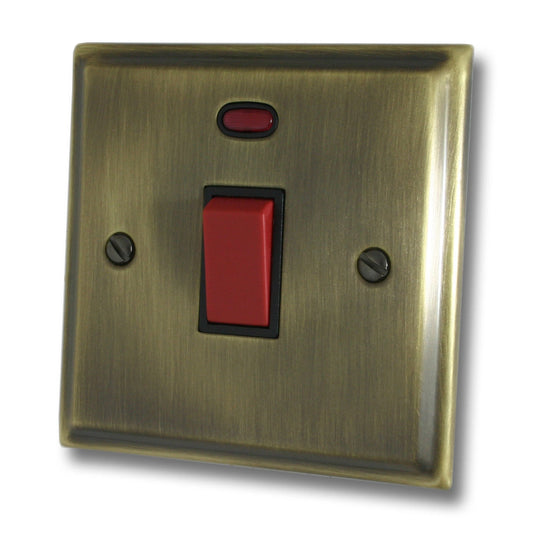 Deco Antique Brass Deco 45 Amp DP Switch