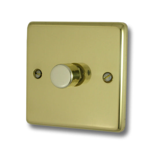Contour Polished Brass 1 Gang Dimmer LED
