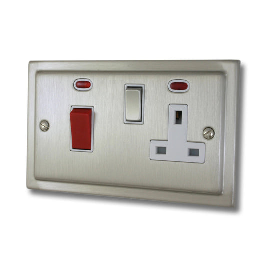 Victorian Satin Nickel Cooker Socket