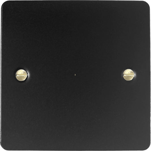 Flat Black 20 Amp DP Switch with Neon (Brass Switch)