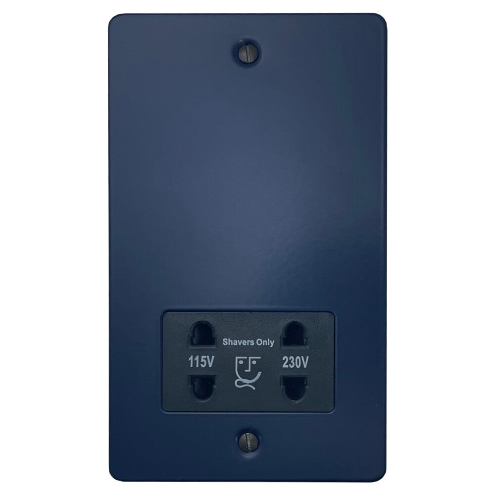 Flat Blue Shaver Socket (Black Insert)