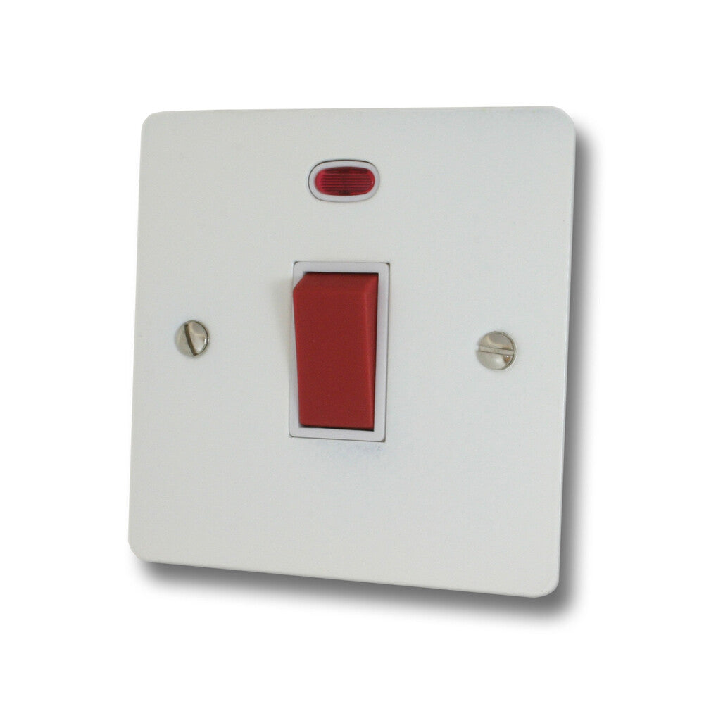 Flat White 45A Dp Switch S-Plate