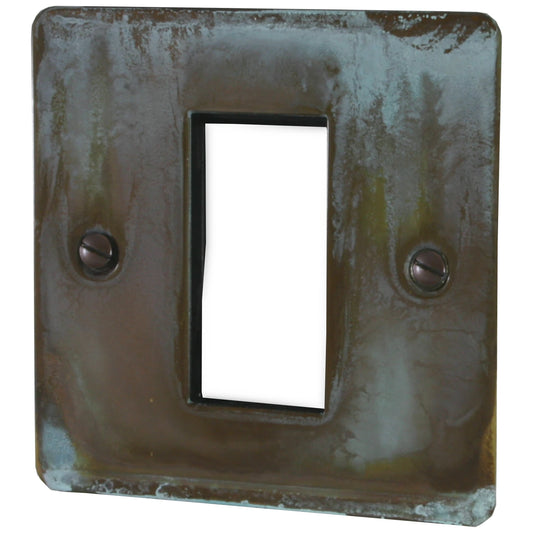 Flat Verdigris 1 Gang 1 Module