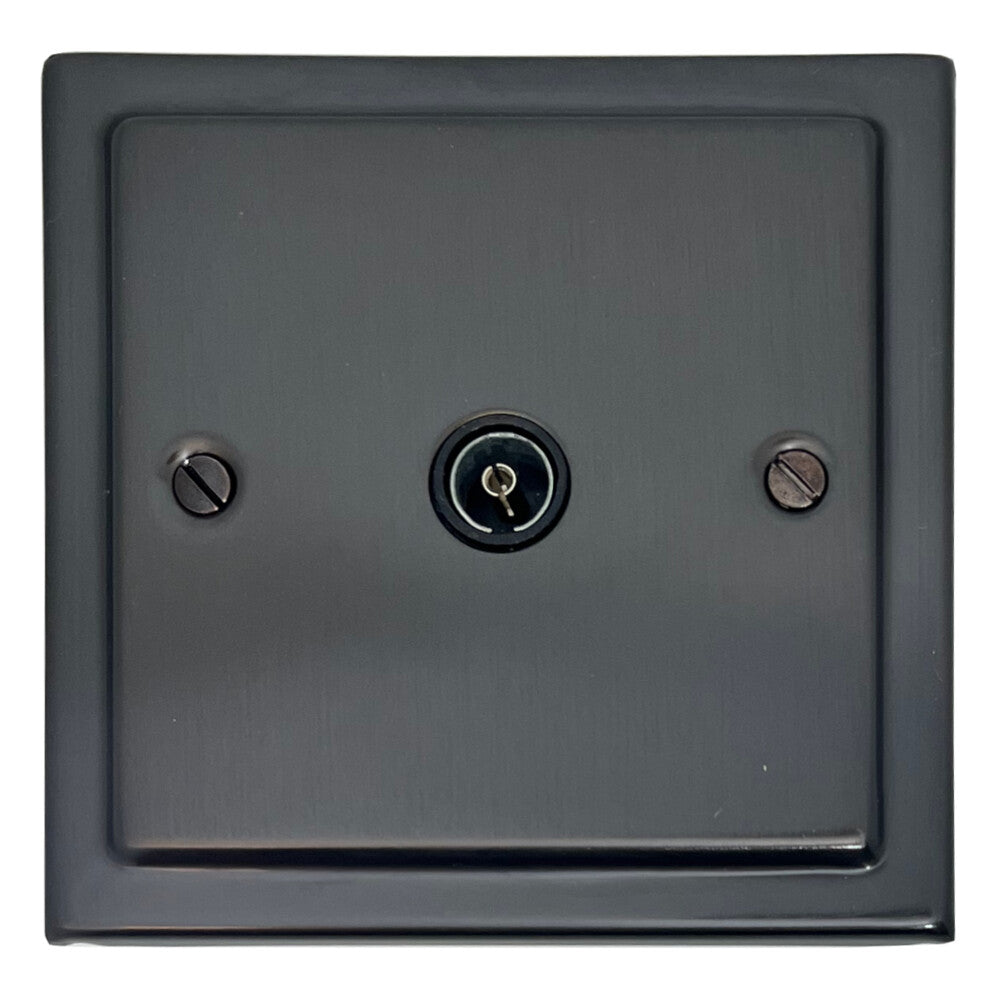 Victorian Black Bronze 1 Gang Coax Point