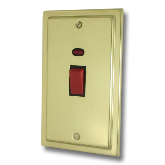 Victorian Polished Brass 45 Amp Swt. & Neon L/Plate