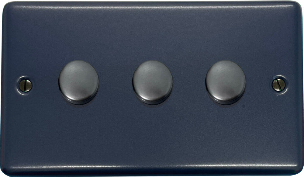 Contour Blue 3 Gang LED Dimmer