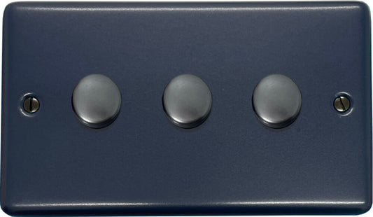 Contour Blue 3 Gang LED Dimmer