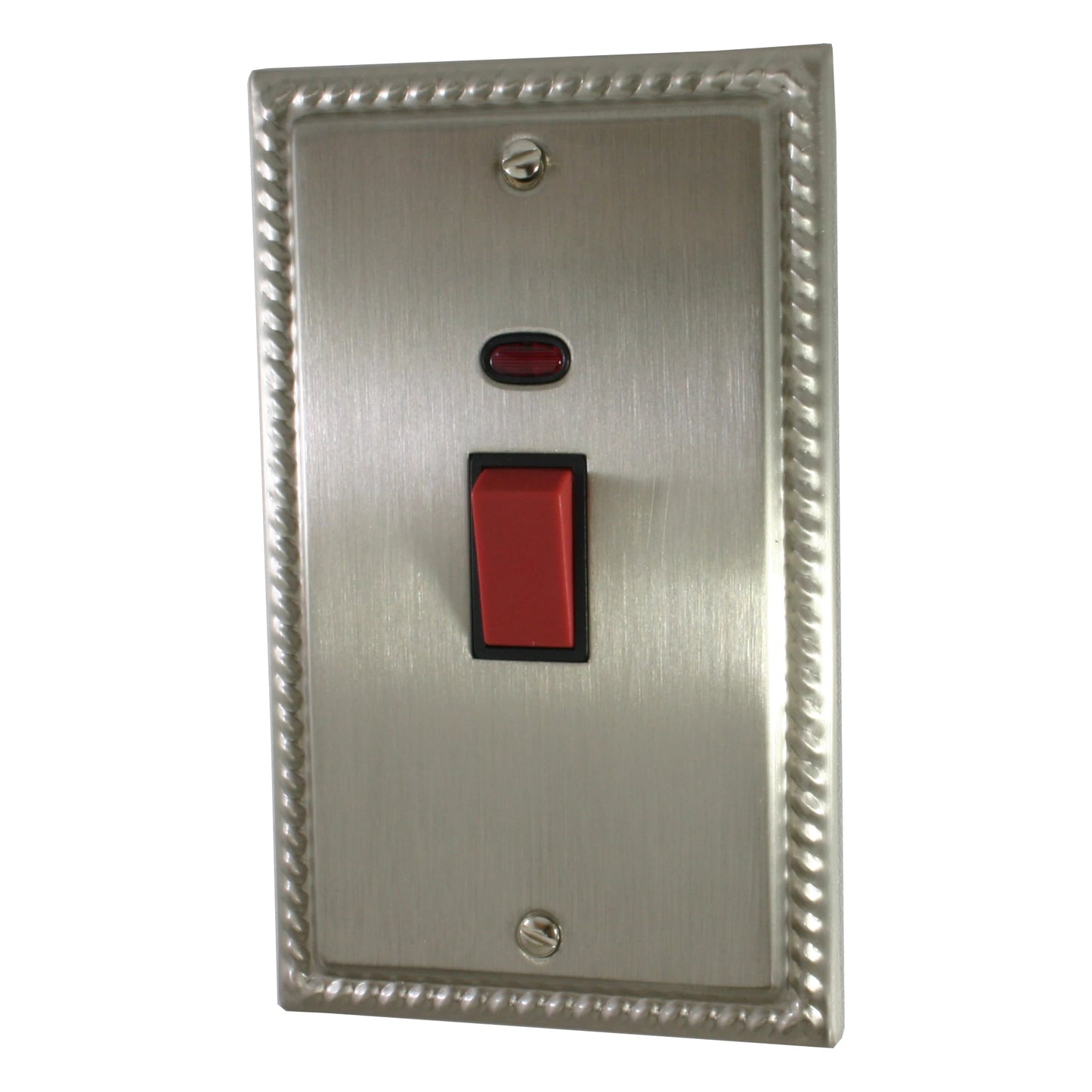 Georgian Satin Nickel 45 Amp Dp Switch & Neon L/Plate