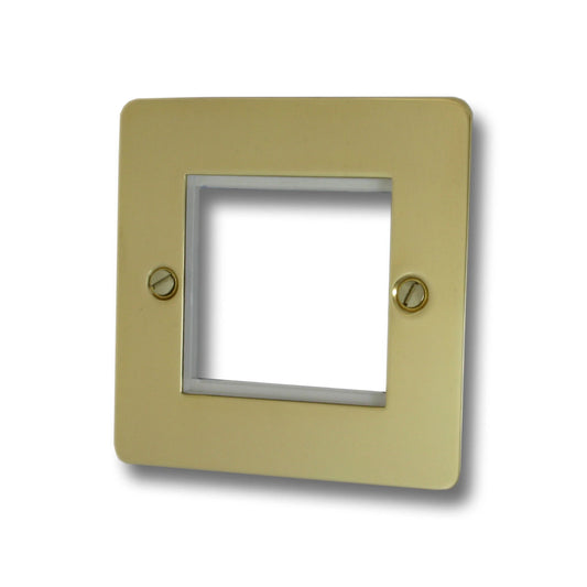 Flat Polished Brass 2 Module Data Plate