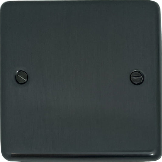 Contour Black Bronze 1 Gang Blank Plate