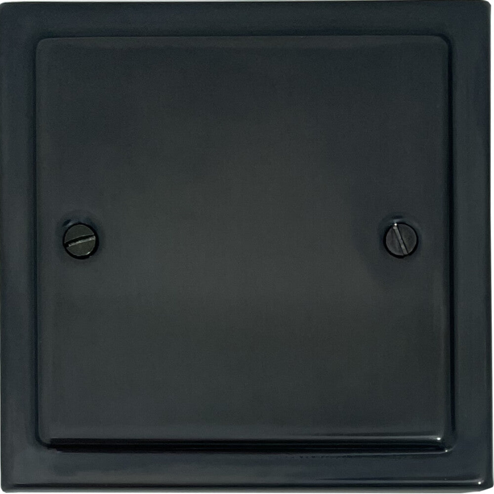 Victorian Black Bronze 1 Gang Blank