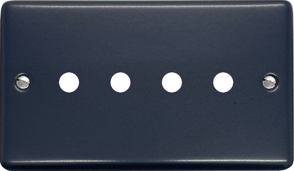 Contour Blue 4 Gang Grid Toggle Plate