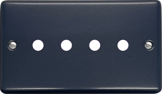Contour Blue 4 Gang Grid Toggle Plate