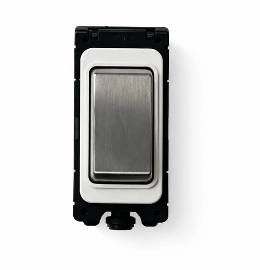 20A 2 Way Retractive - White and Satin Chrome Switch