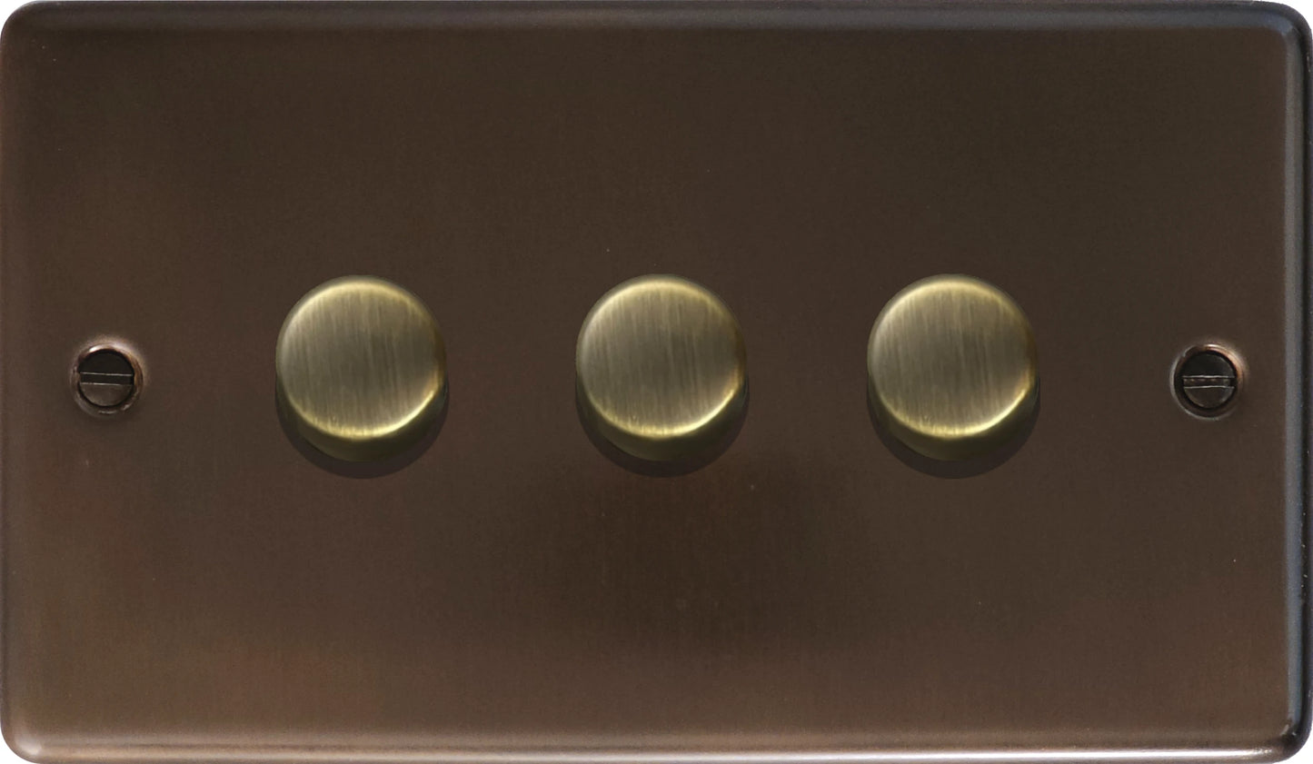 Contour Medium Bronze 3 Gang LED Dimmer