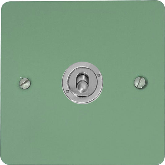 Flat Sage Green Intermediate Toggle (Brushed Steel Toggle)