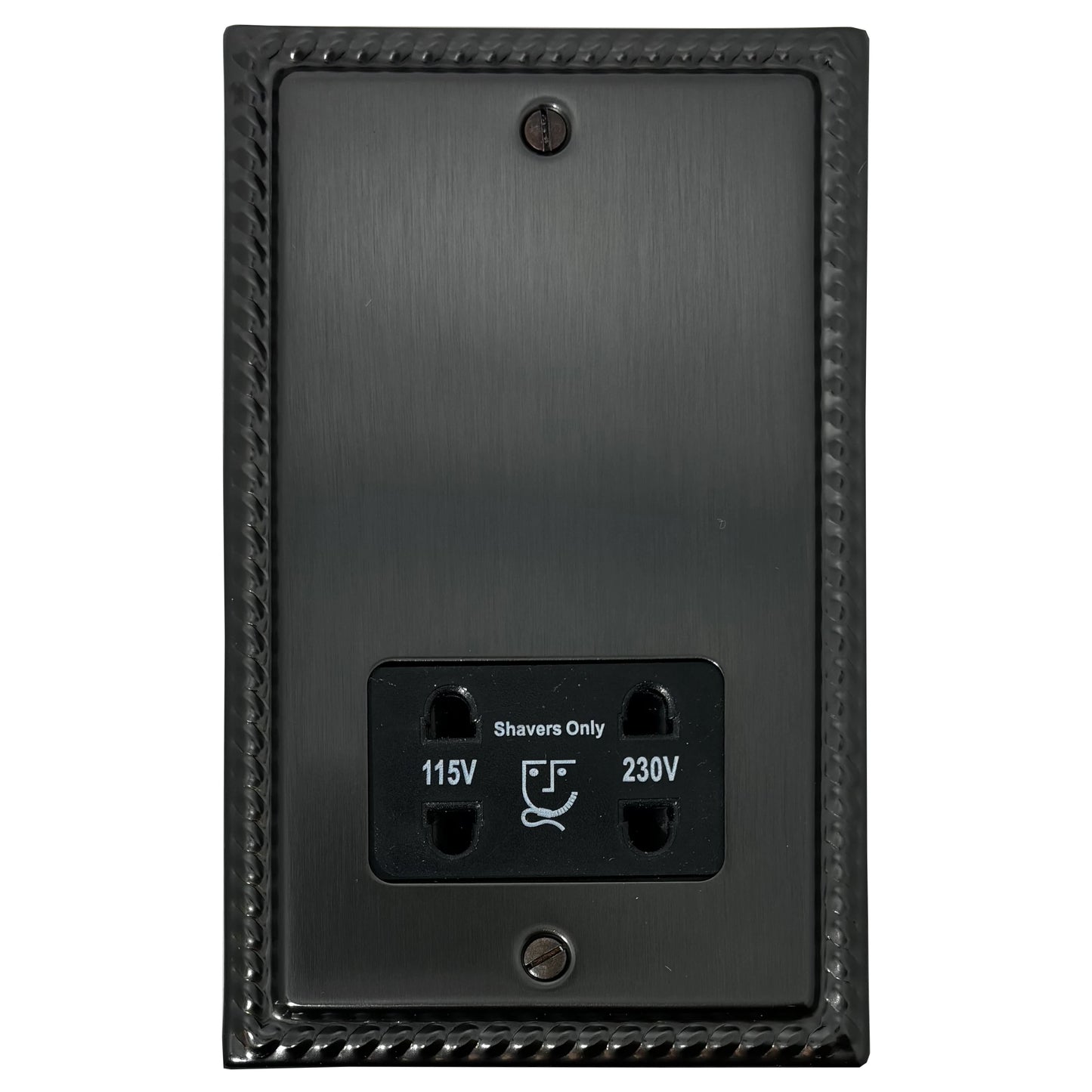 Georgian Black Bronze Shaver Socket
