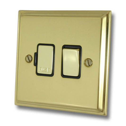 Deco Polished Brass Switch Fused Spur