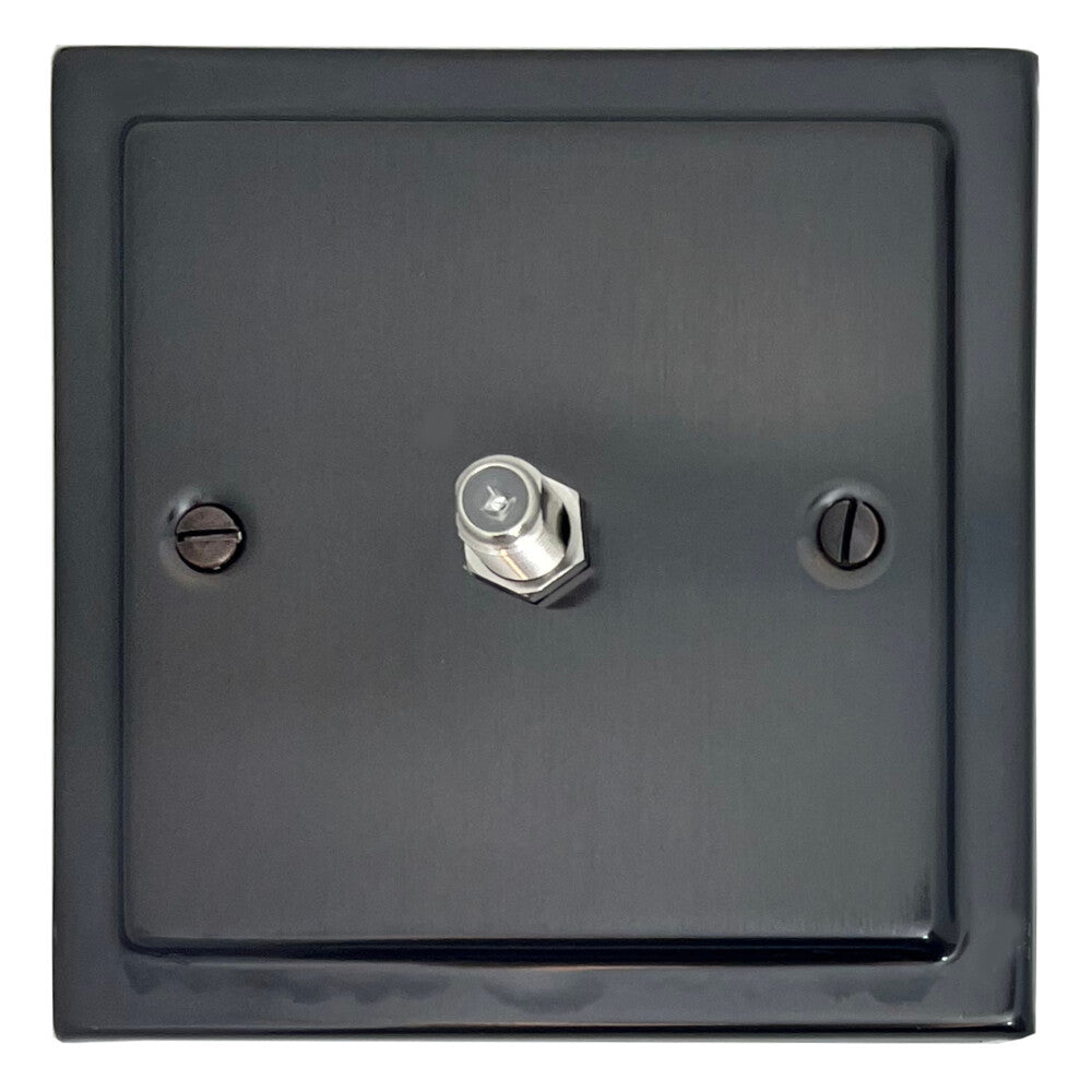 Victorian Black Bronze 1 Gang Satellite Point
