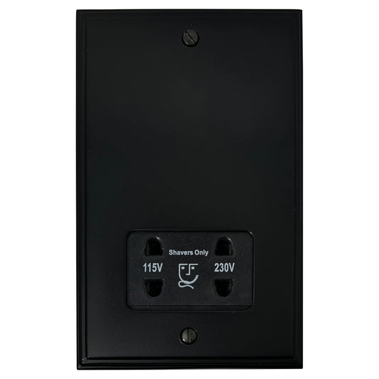 Victorian Flat Black Shaver Socket