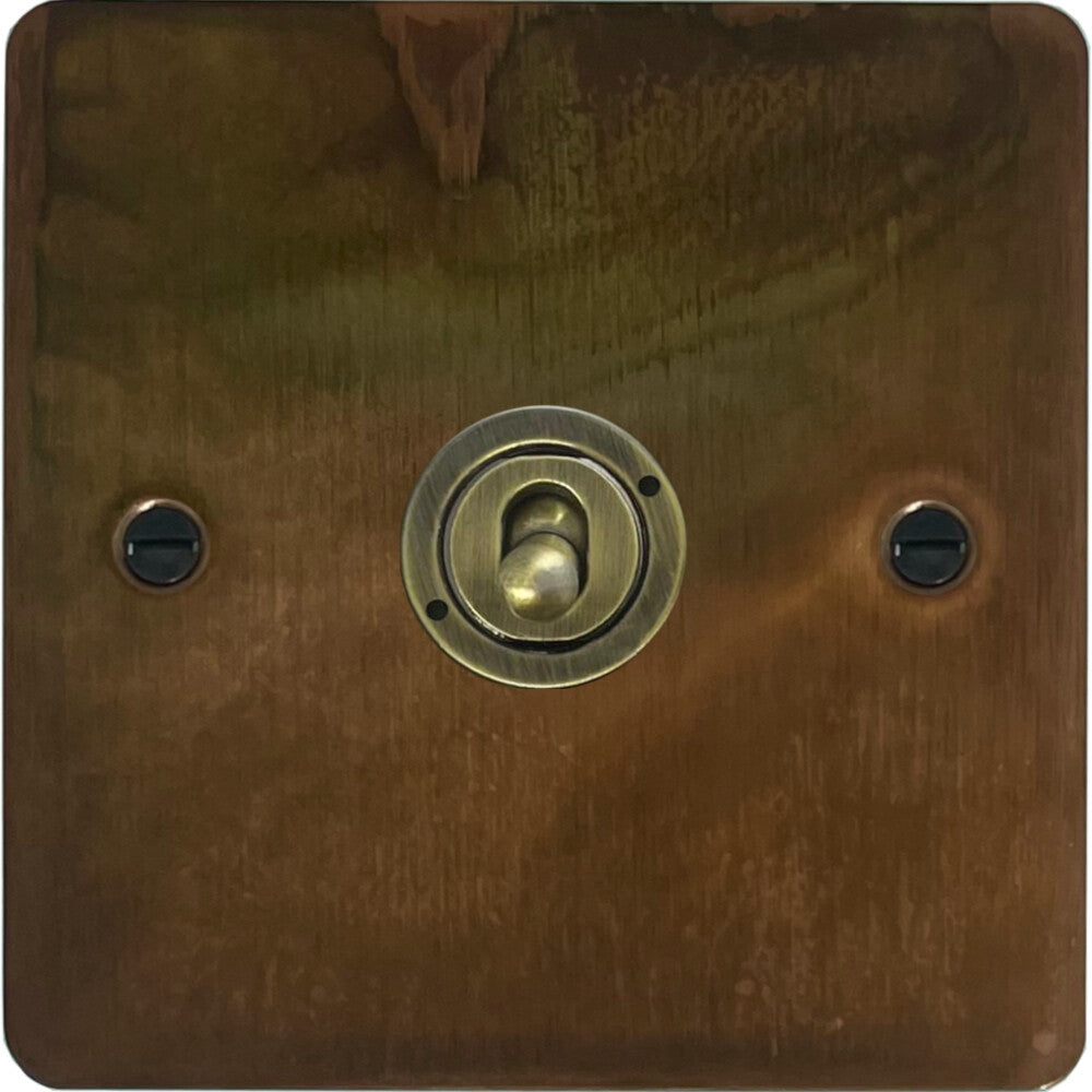 Flat Tarnished Copper Intermediate Toggle (Antique Brass Toggle)