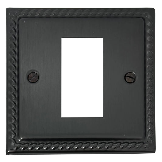 Georgian Black Bronze 1 Gang 1 Module Plate