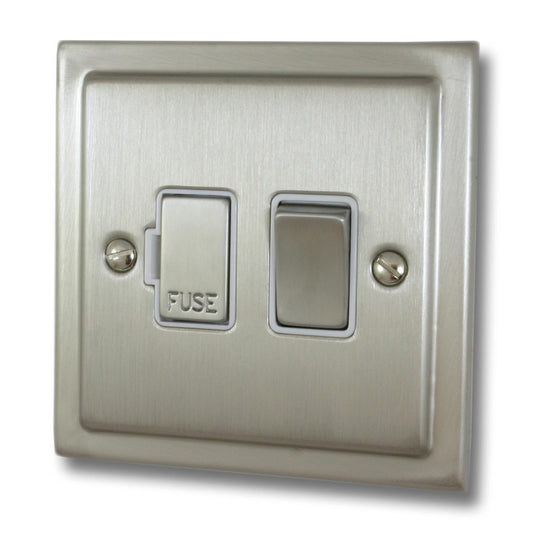 Victorian Satin Nickel Switch Fused Spur