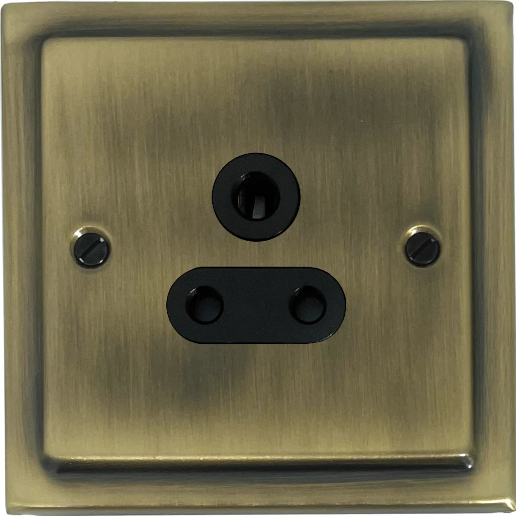 Victorian Light Antique Brass 5 Amp Socket