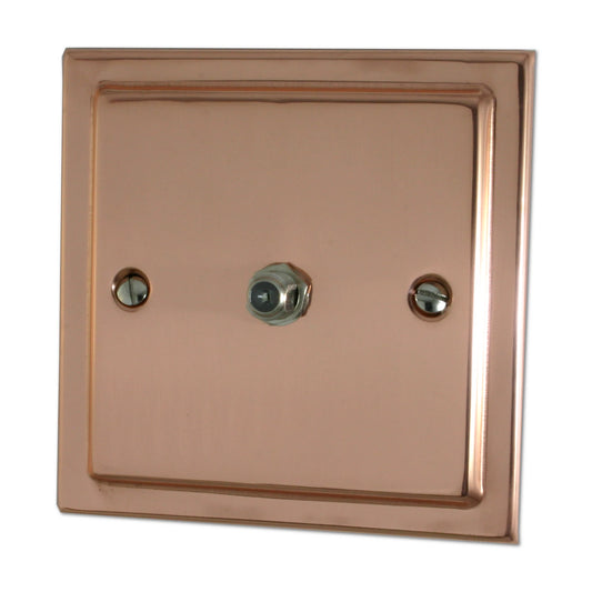 Victorian Polished Copper 1 Gang Satellite