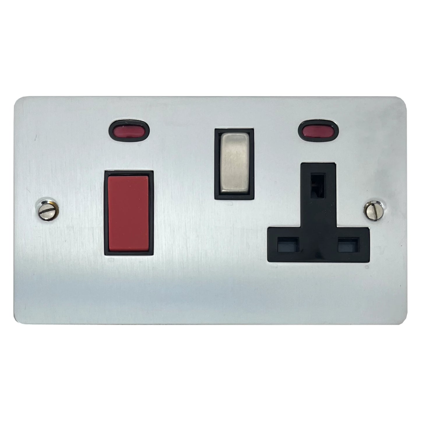 Flat Satin Chrome Cooker Socket