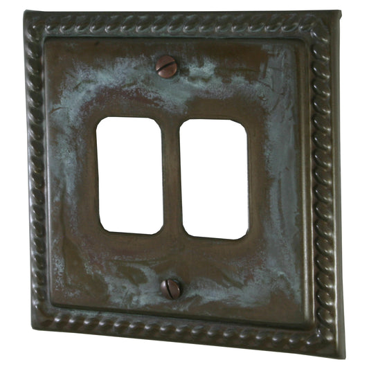 Monarch Verdigris 2 Gang Grid Plate