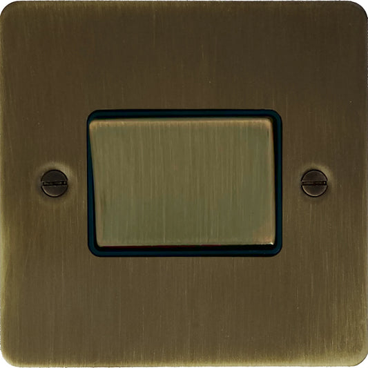 Flat Antique Brass Fan Isolator (Brass Switch)