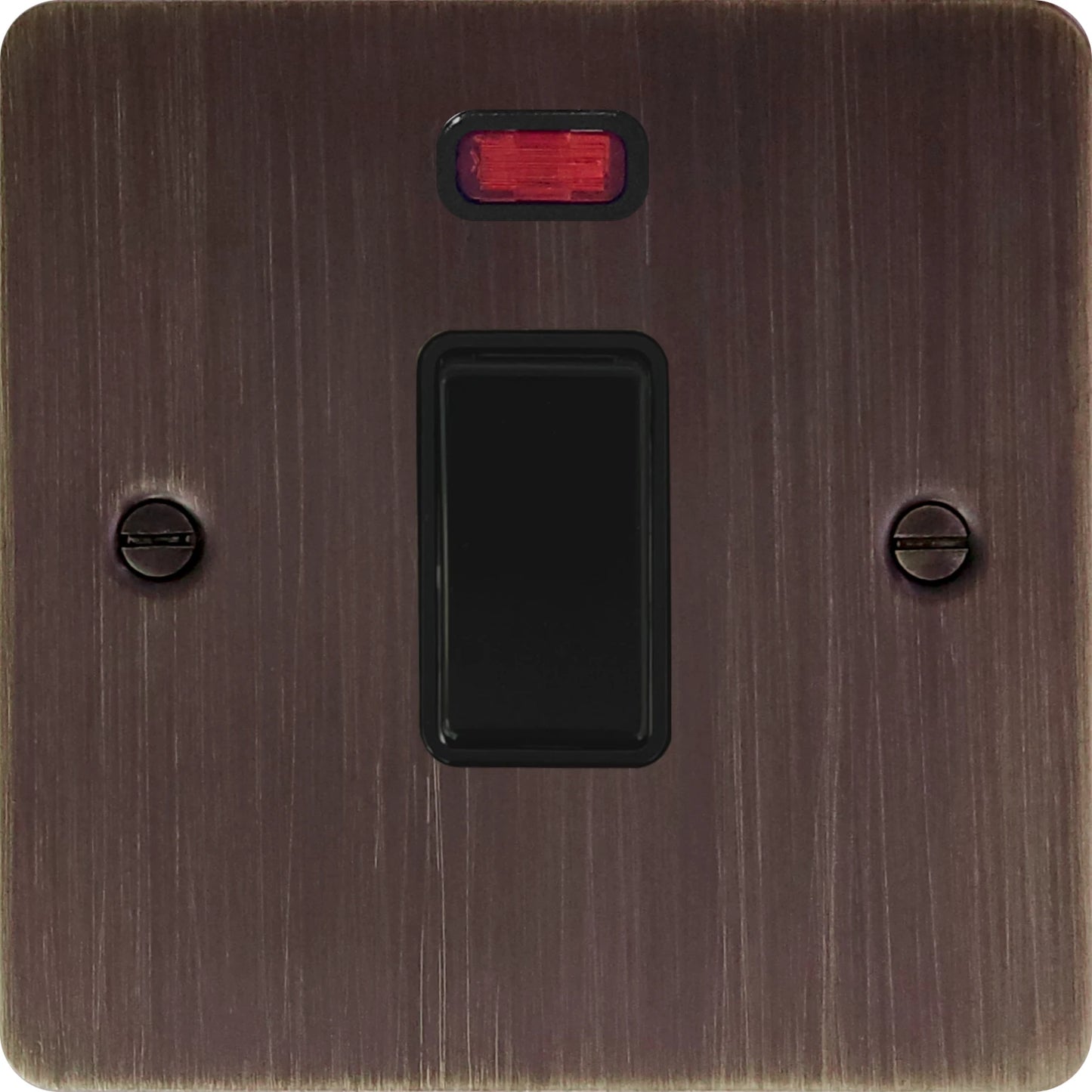 Flat Antique Copper 20 Amp Dp Switch & Neon