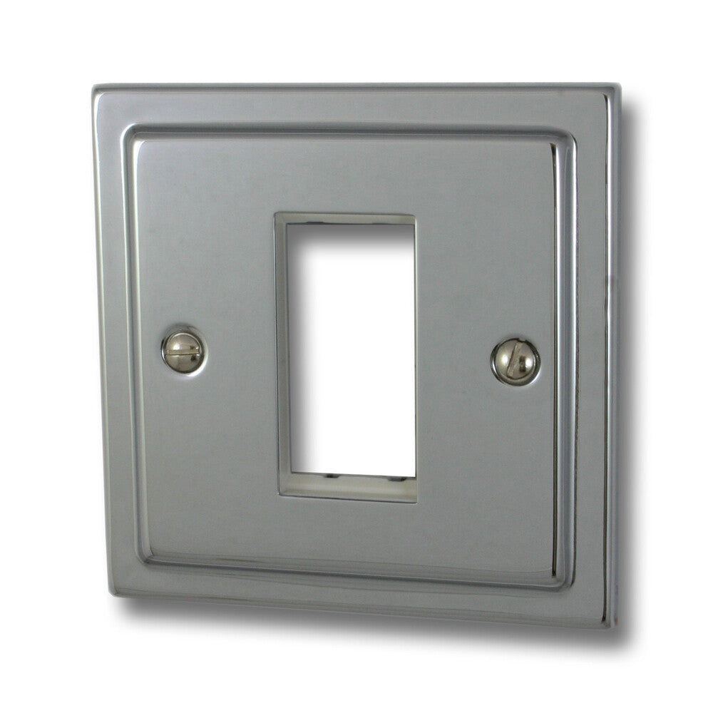 Victorian Polished Chrome 1 Module Data Plate