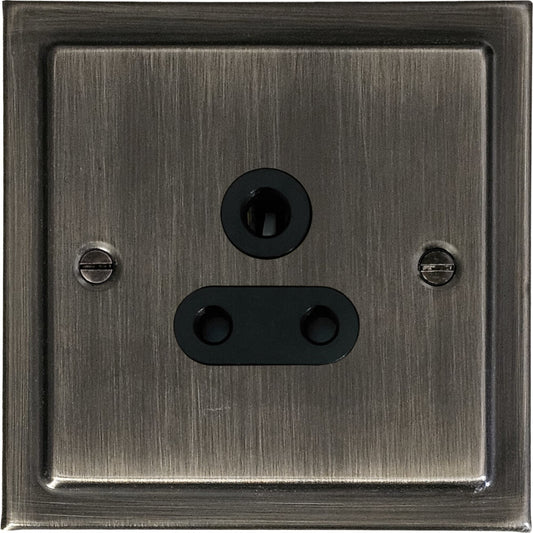 Victorian Antique Nickel 5 Amp Socket