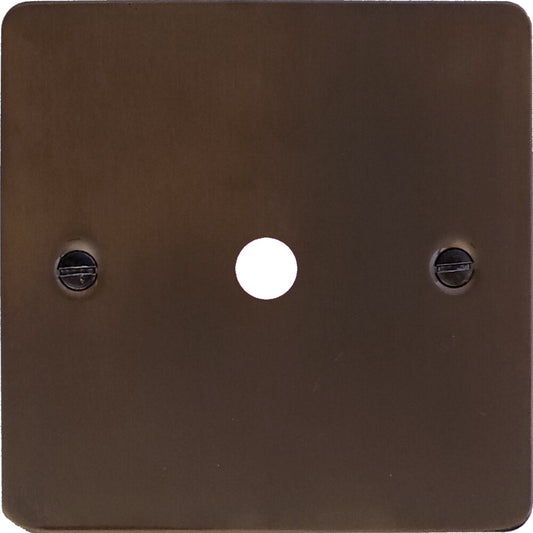 Flat Medium Bronze 1 Gang Grid Toggle Plate (Plate Only)